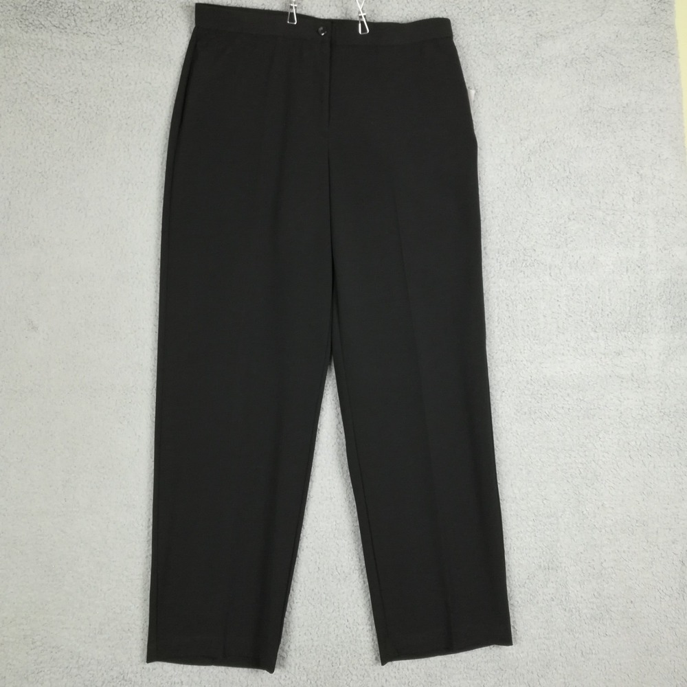 Briggs New York Womens Pants Trouser Black Straight Leg Slimming High 14 New‎